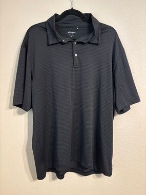 Walter Hagen Black Striped Performance Polo | Men’s XL